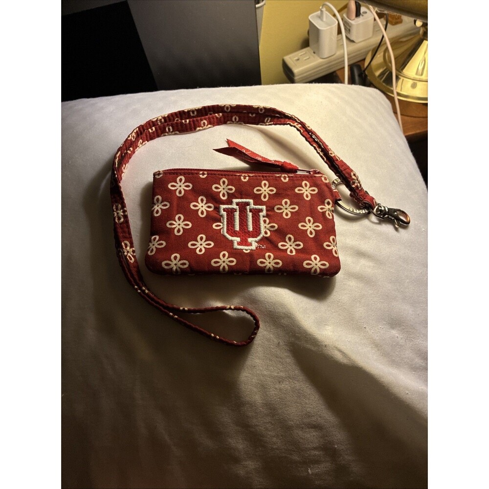 Vera Bradley IU Collegiate Wallet Indiana University Bloomington IU Lanyard - Picture 4 of 10